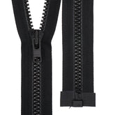 Rits deelbaar | YKK | bloktand 8 | 63 cm | 580 zwart Deelbare Rits YKK - D - 8 - 63 - CM - 580 - ZWART